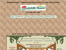 Tablet Screenshot of barkclothhawaii.com
